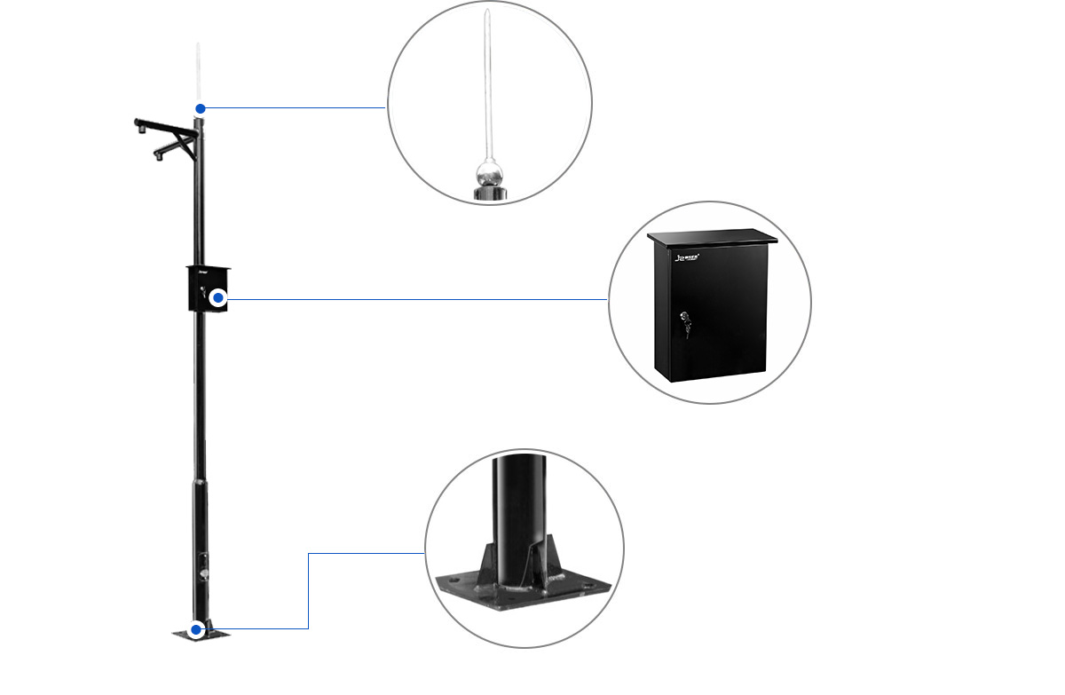 小區(qū)監(jiān)控立桿產(chǎn)品細節(jié)圖